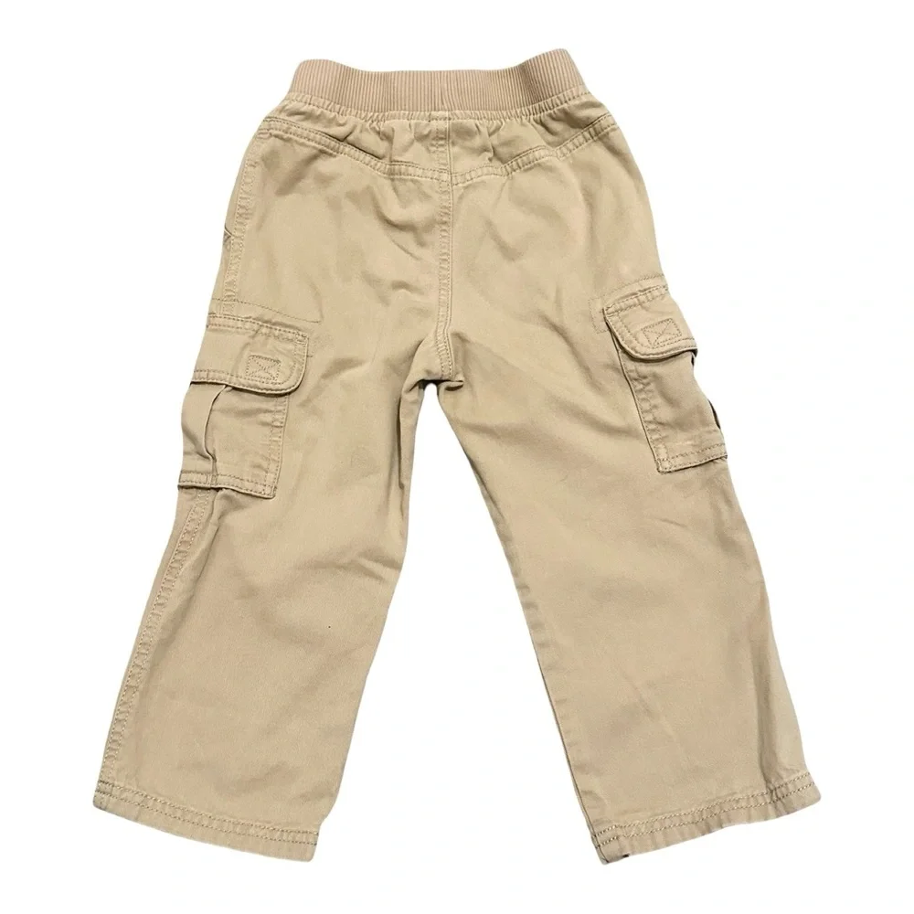 Children's Place 3T Boys Beige Tan Cargo relaxed elastic waist pants
